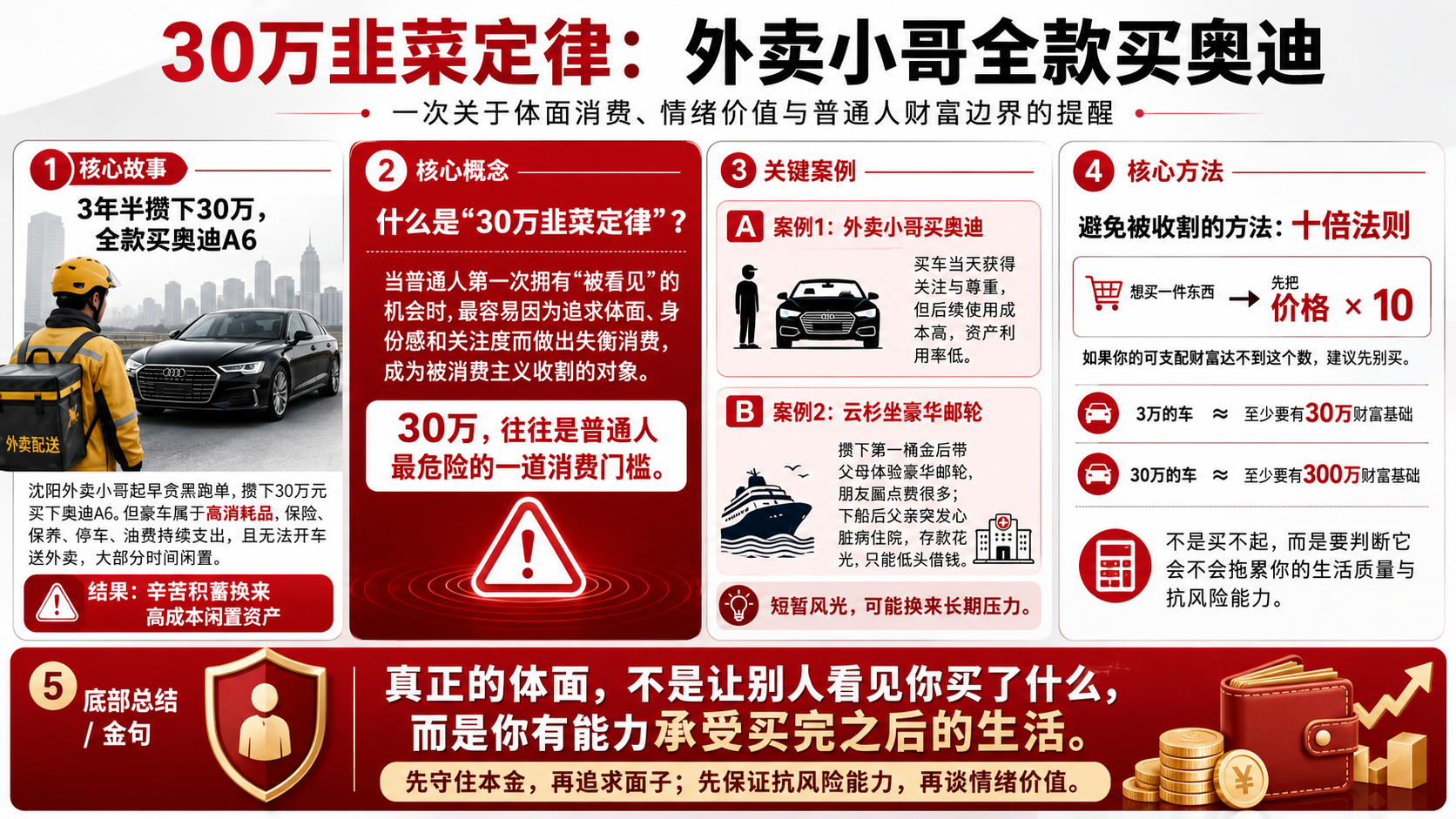 沈阳外卖小哥跑单3年全款买奥迪，精准踩中
